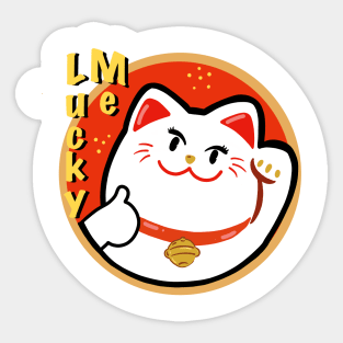 Lucky Cat Symbol Sticker